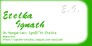 etelka ignath business card